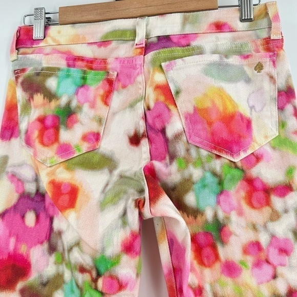 KATE Spade NY Broome Street Capri Bright Watercolor Play Hooky Jeans Size 27 - Picture 5 of 16